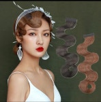 레트로 신부 헤어 피스 웨이브 치파오 헤어 액세서리 컬 앞머리 빈티지 중국 고대 여성 코스프레 오페라 머리장식 : 밸리사랑