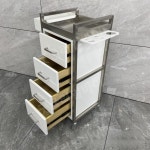 미용실 헤어샵 미용 트레이 츄레이 카트 왜건 가위 정리대 서랍 수납대 : 글러벌바이