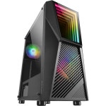 MARSGAMING MC777 게이밍 PC 케이스 인피니티 미러 ARGB 강화 유리 2X 팬 크로마 블랙 MC500 : 트리식스6