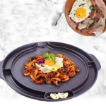 쭈꾸미 낚지 볶음 불판 계란찜 삼겹살 마늘 구이 솥뚜껑 불판 : 스마일카트