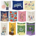 패브릭포스터 호작도 두꺼비집가리개 대형패브릭천 작호도굿즈 : 율아트