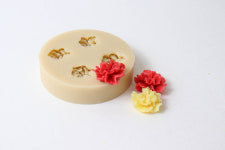 수제몰드 별님아씨 미니카네이션몰드 꽃송이 4구 티라이트캔들 석고방향제 실리콘몰드 : 별님아씨