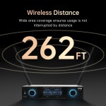 무선 마이크 소형 고감도 EALSEM 888 UHF 2 채널 전문 핸드헬드 KTV 노래방 교회 홈 쇼 라이브 미팅 무대용 640690MHz : 아비뉴