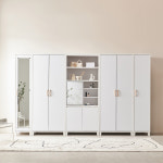 포근 슬림 거울 틈새 시스템 옷장 400 드레스룸 모듈 안방 미니 수납 장롱 : 데코라인