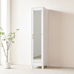 포근 슬림 거울 선반 옷장 400 드레스룸 안방 틈새장 모듈 수납 시스템장 미니 장농 : 데코라인