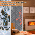 방풍커튼 코튼 문짝 커튼 가정 사무실 침실 온실용 방음 1.5cm : 뚜꾸몰