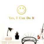 2종 I can do it 벽장식 스티커 아이캔두잇 소품 골드 블랙 : 10 billion co