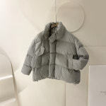 [J0887] 데일리수잔 오버핏 하이넥 스트랩 숏 패딩 : 수잔클로젯