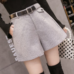 가을 모직 부츠 여성겨울 키작녀기모팬츠 와이드 2023년 날씬 반바지 치마 바지 : 마인드코리아