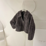 [J0896] 데일리수잔 스웨이드 퍼 카라 집업 자켓 : 수잔클로젯