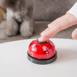 강아지벨 녹음 버튼 훈련 7 색 발 인쇄 고양이 개 벨 장난감 터치 소리 개선 애완 동물 : 무지개우산