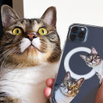 강아지 반려동물 폰 케이스 주문 제작 고양이 커스텀 아이폰14 투명 젤하드 구석탱이 : 메이드바이힝