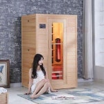 가정용 찜질방 기계 홈사우나 건식사우나 원적외선 찜질 건식 부스 전신 한증막 원목 실내 대형 : 모아메리