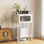 로봇청소기 장 보관 수납 협탁 선반 구름 고래 상단 석재 거실 이동식 소파 옆 : 브리즈나인