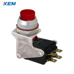 한국전재 KEM 푸쉬 버튼 스위치 돌출형 16파이 적색 KP-16-2R AC 250V 8A 2a2b : 풍림몰