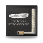 CableMod Pro Coiled 항공 키보드 케이블 (1.5m,마이다스 화이트) : 디스컴시스템