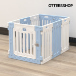 펫홈 강아지펜스 공간분리 반려견 울타리 블루+화이트, 65cm 8+1 : 이웃집수달샵