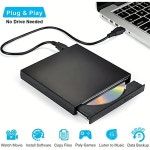 노트북 데스크탑 PC용 외장 CD DVD 드라이브, USB 2.0 슬림 보호 CD-RW 버너 플레이어 : 골드랑대륙