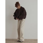 여성 후리스 집업 퍼 자켓 아우터 플리스 : 랑월