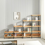 핸즈 데코 원목 2단 선반 수납 스틸 프레임 선반장 가600x세300x높480 : 다원핸즈데코