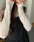 (아이, 블랙 당일)스테이히얼 울 기모 금장 하트 폴라티 4col 겨울 이너티 stay here : 프로디테
