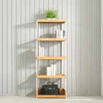 핸즈 데코 원목 5단 선반 수납 스틸 프레임 선반장 가600x세300x높1620 : 다원핸즈데코