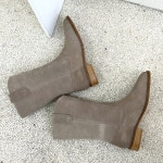 H4507 사계절 심플 소가죽 스웨이드 3CM굽 웨스턴부츠 미들부츠 데일리코디 기본부츠(1/C) : ROSY CABINET
