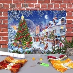 DIY 십자수 바느질  크로스 스티치 키트 세트 크리스마스 마을 인쇄 자수 스레드 수제 수공예품 세공 스탬프 : 행복한쇼핑디케이몰