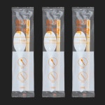 일회용 수저세트 개별 포장 1박스 업소용 대나무 젓가락 한끼뚝딱 수저세트 투명 500개 : 더 글로벌