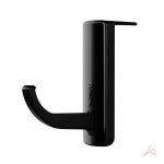 피씨방헤드셋 거치대걸이 스탠드홀더 부착식 간편후크 블랙플라스틱 75x50mm : 세모부