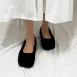 DPWS8038 뽀송뽀송 시어링 겨울 털플랫 호피플랫 겨울1CM굽 퍼단화(3/C) : ROSY CABINET