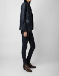 쟈딕앤볼테르 베리 크링클 가죽 블레이저 네이비 ZADIG&VOLTAIRE Very Crinkled Leather Blazer : 그린나래샵