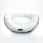 [까사보니따] 꿀잠 소프트베드 타원형 화이트 그레이 / 반려동물 쿠션 방석 : casabonita