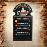 포켓볼 스코어 보드 당구 셔플보드 벽걸이형 빈티지 원목 당구장 점수판 : 총알탄구매대행