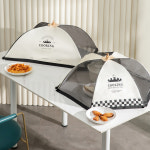밥상덮개 원터치 밥상보 식탁 음식 덮개 반찬 접이식 상커버 상보 육각형 : 허  민
