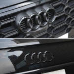 아우디 블랙 Q5 자동차 로고 L 45 4륜 구동 40TFSI 2.0T 후면 4링 장식 : 우리패스