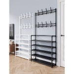 현관 신발장 오픈형 수납장 신발정리함 5단 옷걸이 60cm 80cm : 듀이루이