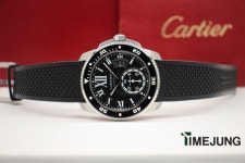 까르띠에 칼리브 다이버 시계 블랙 42mm 러버밴드 오토매틱 3729 : 타임정