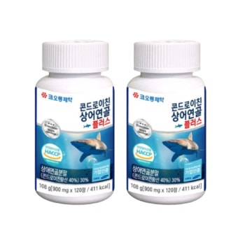 코오롱제약 관절 연골 영양보충용제품 건강기능식품 콘드로이친 효능 상어연골 플러스 2EA : 소현이팜