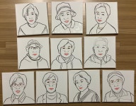 팝아트초상화 DIY 키트 셀프팝아트초상화 그리기 세트 주문제작 캐리커쳐 : 얼굴 그림소