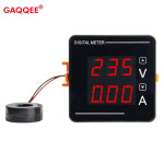 AC50-500V 전압계 전류계 듀얼 디지털 디스플레이 전압 검출기 모니터 전류 변압기 포함 : 수인B유통