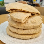 노밀가루 통밀 피타빵 포켓브레드 2장 무설탕 : 밥브레드 비건빵
