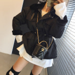 퍼하이 버클 안감밍크 퍼 카라 허리 스트링 누빔 퀄팅 패딩 점퍼 (2color) : 아이미마인