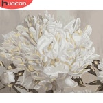 DIY 그림  명화 유화 그리기 세트 캔버스에 국화 꽃 풍경 키트 프레임 선물 홈 데코 : 행복한쇼핑디케이몰