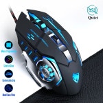 게이밍마우스 프로 게이머 게이밍 조정 가능한 유선 광학 LED 컴퓨터 USB 노트북 PC용 무음 8D, 3200DPI : 이나링마켓