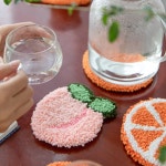 티코스터 과일 펀치니들 DIY 냄비받침 자수 키트 7종 (동영상제공) : 야화