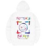 [당일발송/기모추가] 레인보우톰 후드티 후드 빅사이즈 남자여성 VIA_0027 : 그라픽