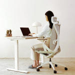 루나랩 높이조절 스탠딩 책상 높낮이조절 수동 모션데스크 화이트 1200 : 루나 랩