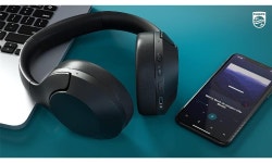 PHILIPS H8506 노이즈 캔슬링 프로(ANC) 및 멀티포인트 블루투스 연결 기능이 있는 오버이어 무선 헤드폰  블랙(TAH8506BK/00) : 러블리데디