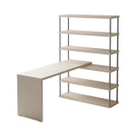 핸즈 데코 h형 책상 스틸 프레임 5단 책장 세트 가1600x세1190x 높1690 : 다원핸즈데코